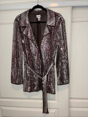 Chico's - Iridescent Sequin Long Sleeve Jacket